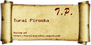 Turai Piroska névjegykártya