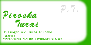 piroska turai business card